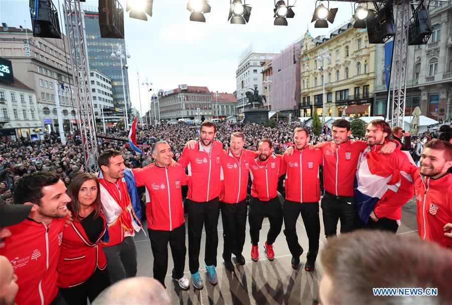(SP)CROATIA-ZAGREB-TENNIS-DAVIS CUP-CELEBRATION