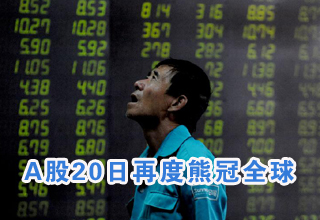 A股20日再度&ldquo;熊&rdquo;冠全球