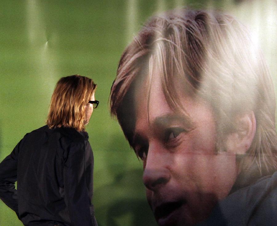 布拉德&middot;皮特到韓國(guó)宣傳新片《點(diǎn)球成金》