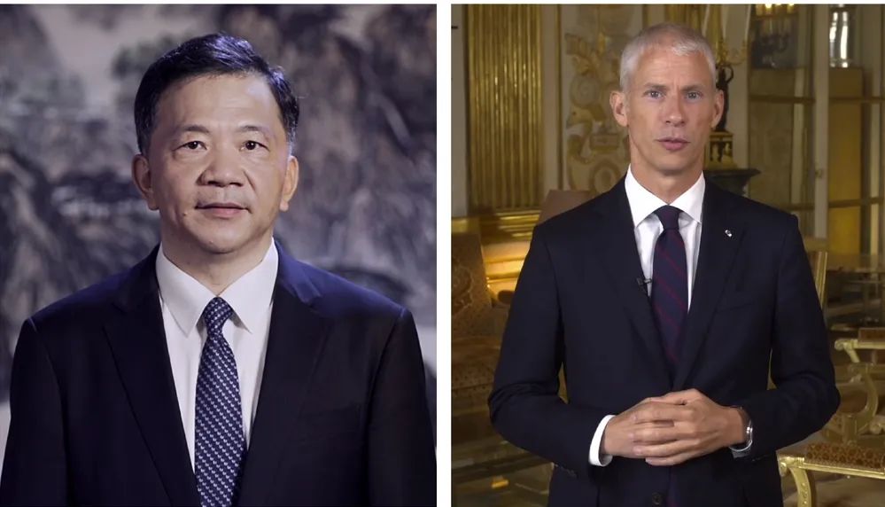 中宣部副部長，中央廣播電視總臺臺長、  總編輯慎海雄與法國文化部部長弗蘭克&middot;里斯特  共同宣布項(xiàng)目啟動