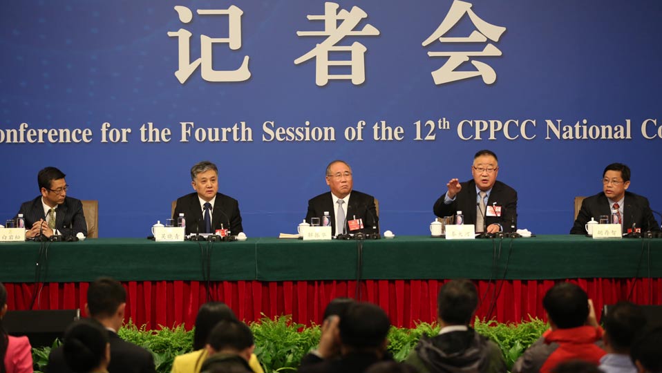 解振華、秦大河、吳曉青、胡存智、白巖松答記者問