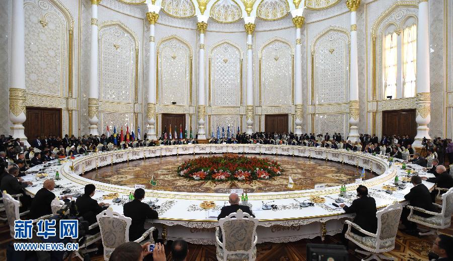 9月12日，上海合作組織成員國元首理事會第十四次會議在塔吉克斯坦首都杜尚別舉行。國家主席習(xí)近平出席會議并發(fā)表重要講話。新華社記者馬占成攝 