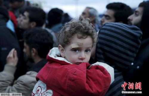 滯留希臘的難民。