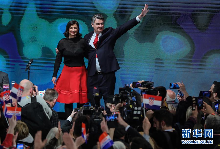 (國際)(1)克羅地亞前總理米拉諾維奇當(dāng)選新總統(tǒng)