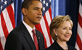 希拉里&ldquo;?；?rdquo;奧巴馬，現(xiàn)時而已？